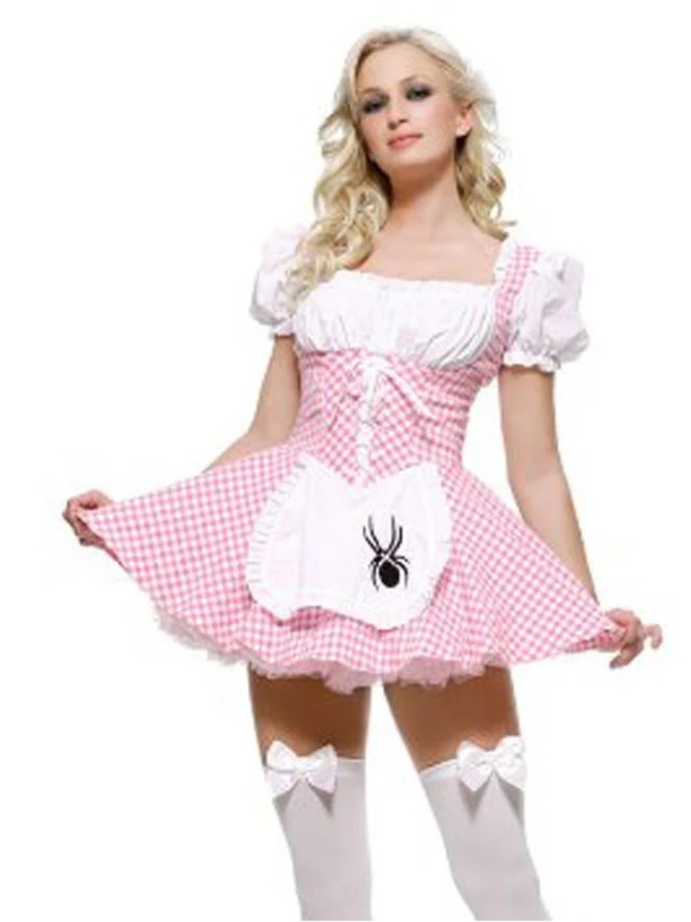 Leg Avenue Little Miss Muffet Pink Gingham Sexy Dress Halloween Costume Medium - Picture 11 of 11
